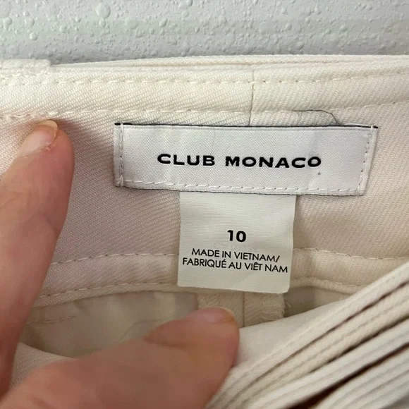 Club Monaco Enamel Ring Pant White/Cream Size 10 - Picture 9 of 16